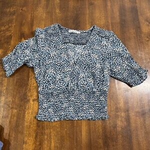 Abercrombie & Fitch Blue Floral Blouse